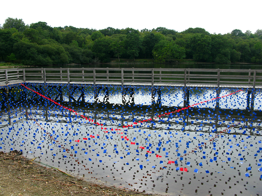 sam dougados, lac marion, lac pouriscot, journée du patrimoine, art environnemental, installations