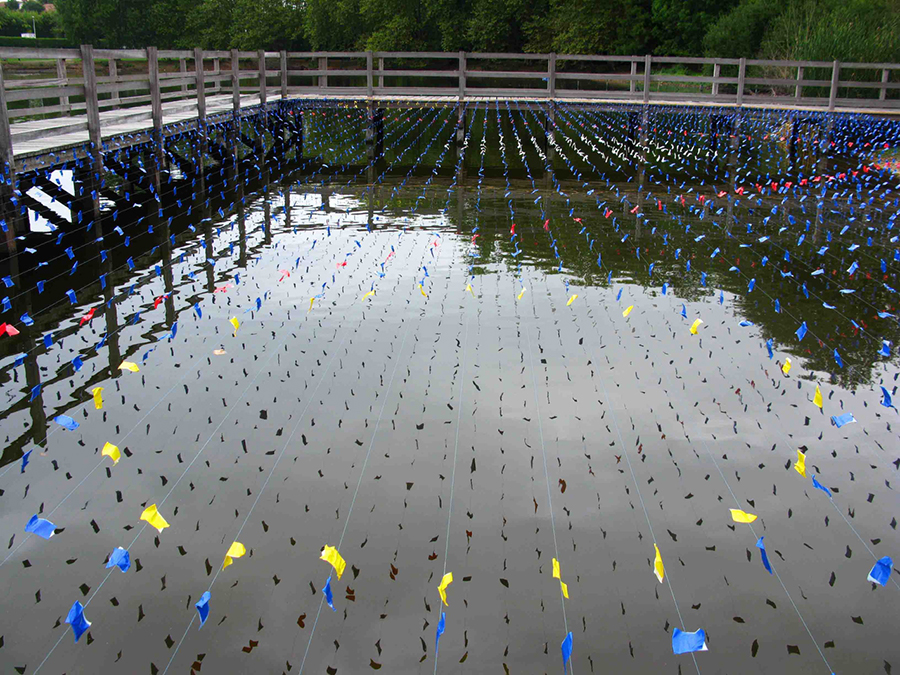 sam dougados, lac marion, lac pouriscot, journée du patrimoine, art environnemental, installations