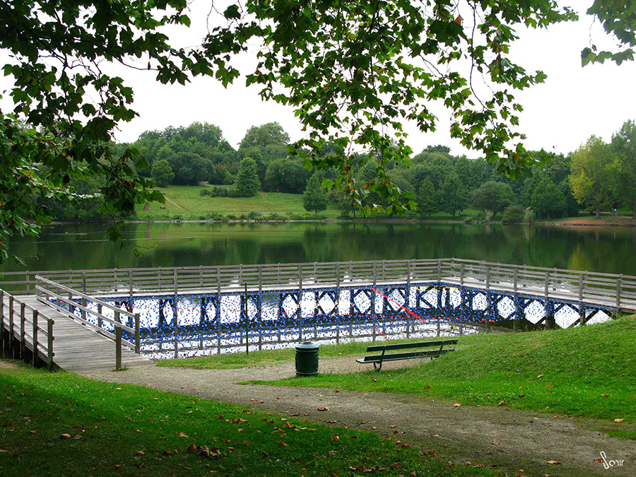 sam dougados, lac marion, lac pouriscot, journée du patrimoine, art environnemental, installations