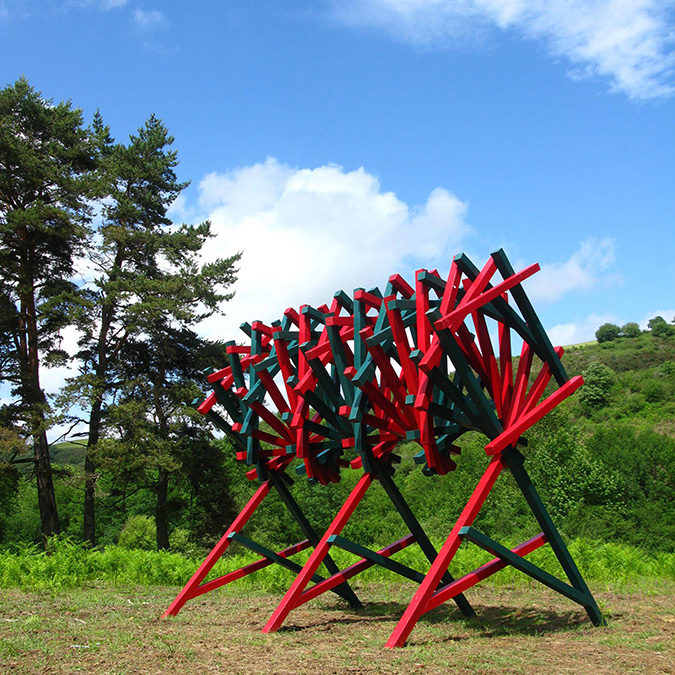 hasparren, dougados, sculpture, pays basque, tunnel