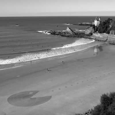 biarritz, beach art, dougados, pac man, arcade, video game, jeux vidéo,