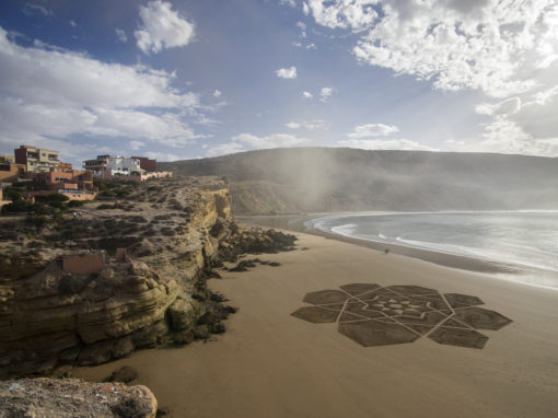 Maroc, Morocco, Imsouane, beach art, mandala, surf,