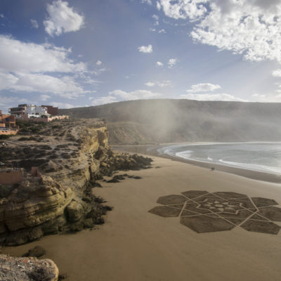 Maroc, Morocco, Imsouane, beach art, mandala, surf,