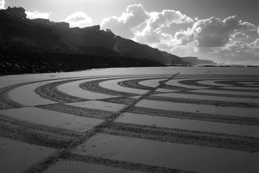 optic art, dougados, biarritz, beach art geometry