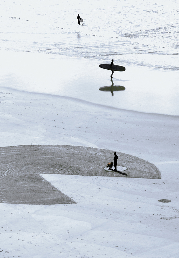 surfer, silhouette, dougados, biarritz, beach art