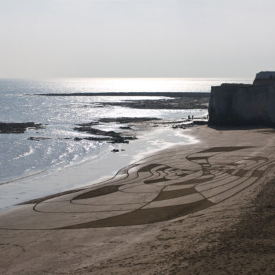 Margate, angleterre, dougados, beach art, sand drawin, target, bolywood