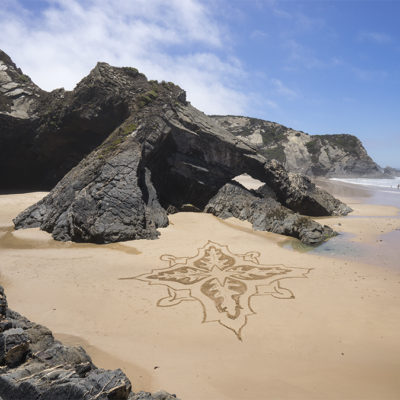 Odeicexe, portugal, beach art, sam dougados, azulejos