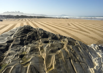 bidart, beach art, dougados, rhune, fog, beach, ocean, photography