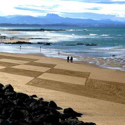 biarritz, côte des Basques, beach art, dougados, losanges, lignes, photography, art, land art