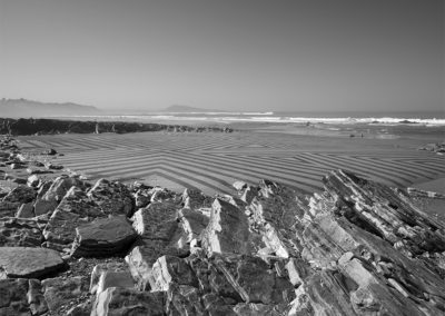 bidart, beach art, dougados, rhune, fog, beach, ocean, photography