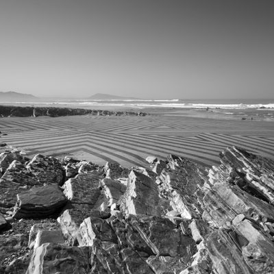 Bidart, beach art, graphisme, dougados, fog, lines, geometry, géométrie, surf, plage, beach