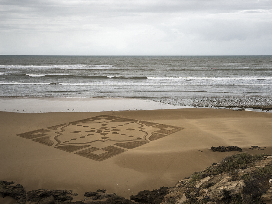 beach art, moulay, morocco