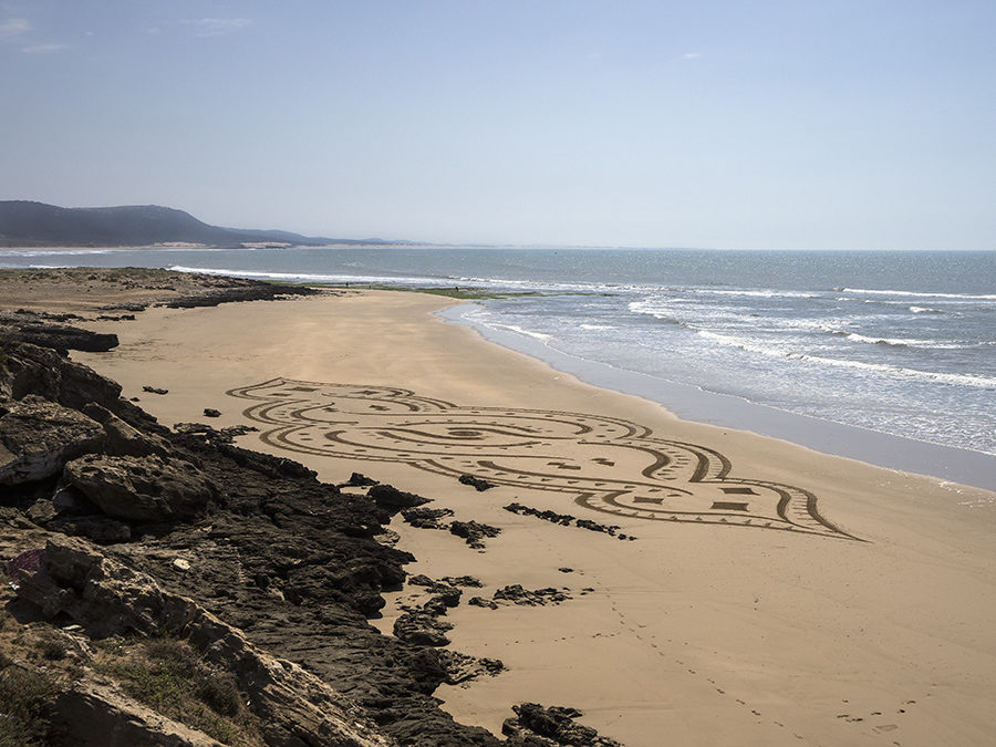 beach art, moulay, morocco