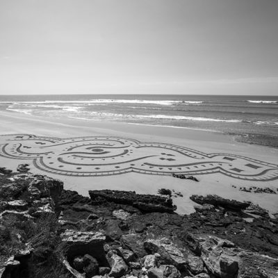 beach art, moulay, morocco