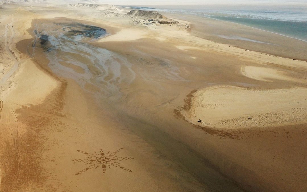 Sam Dougados, beach art, biarritz, Imssouane, Maroc, mandala, Dakhla