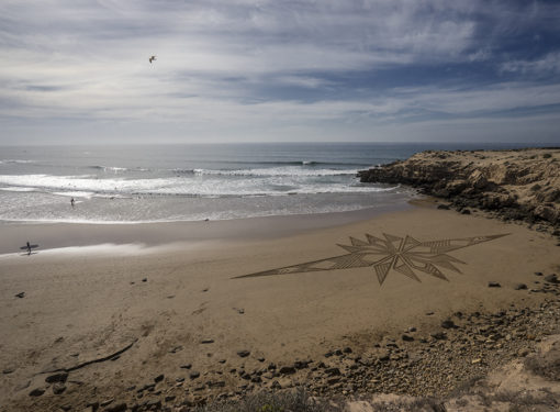 Maroc, beach art, Imsouane, gémotry