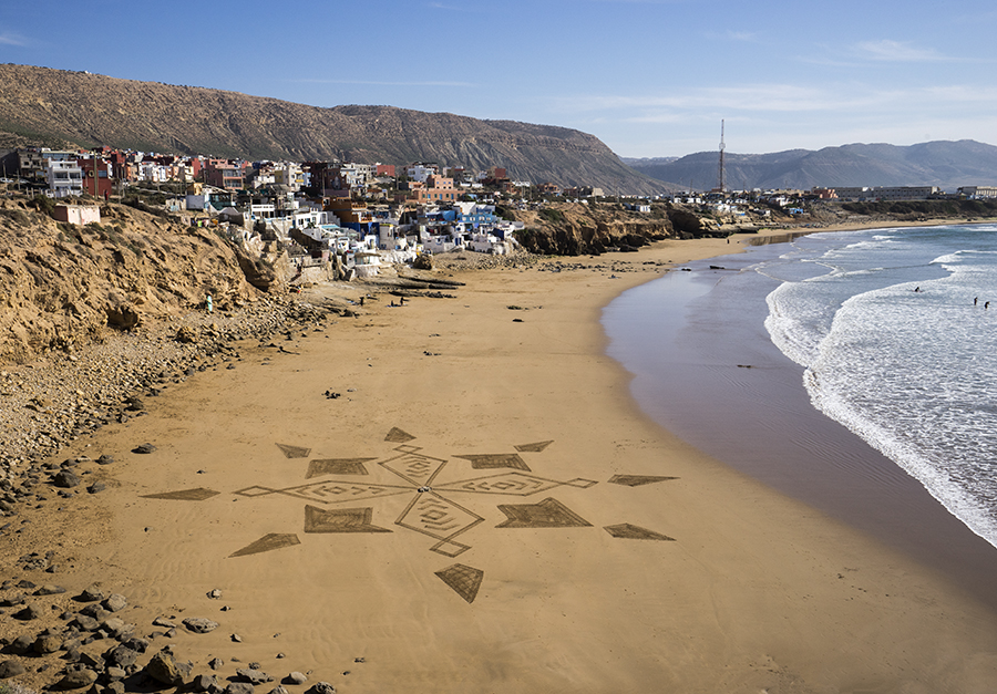 sam dougados, beach art, imssouane