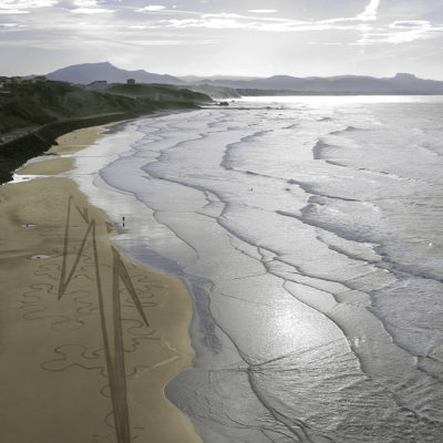 Biarritz, beach art, pays basque, Sam Dougados,