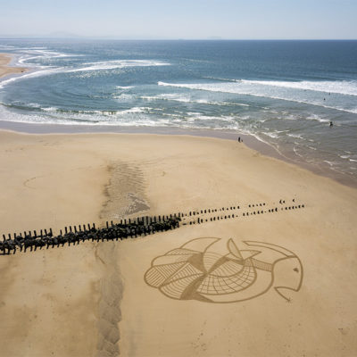 Sam Dougados, Landes, Seignosse, beach art