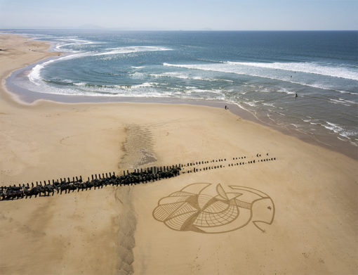 Sam Dougados, Landes, Seignosse, beach art