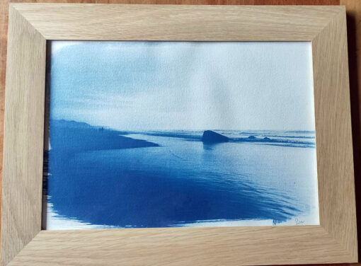 Cyanotype, A4, cadre massif